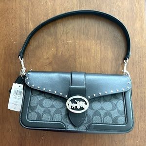 NEW Coach Black Georgie shoulder bag